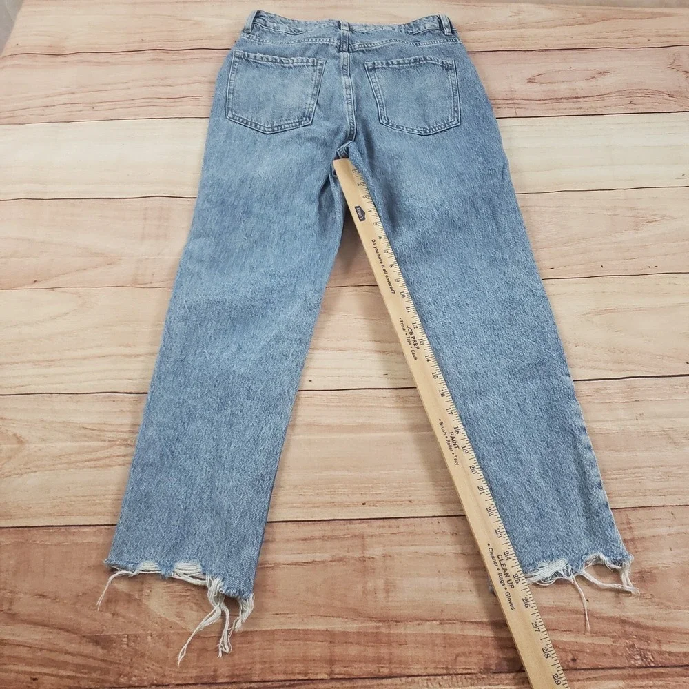 Garage Jeans Juniors 7 Blue Straight Regular Denim Outdoor Distressed‎ Ladies